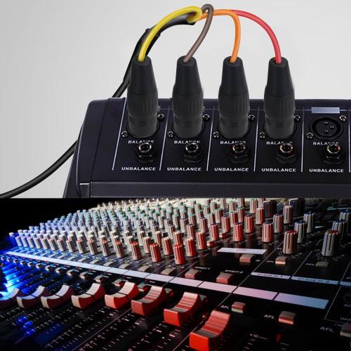 ESWN DNXB 4-Channel XLR Snake Cable, 1M, 4 Colors, Microphone Cable, XLR Male To Female, Multi-Core Cable, Noise-Free and Durable Snake Cable for Live