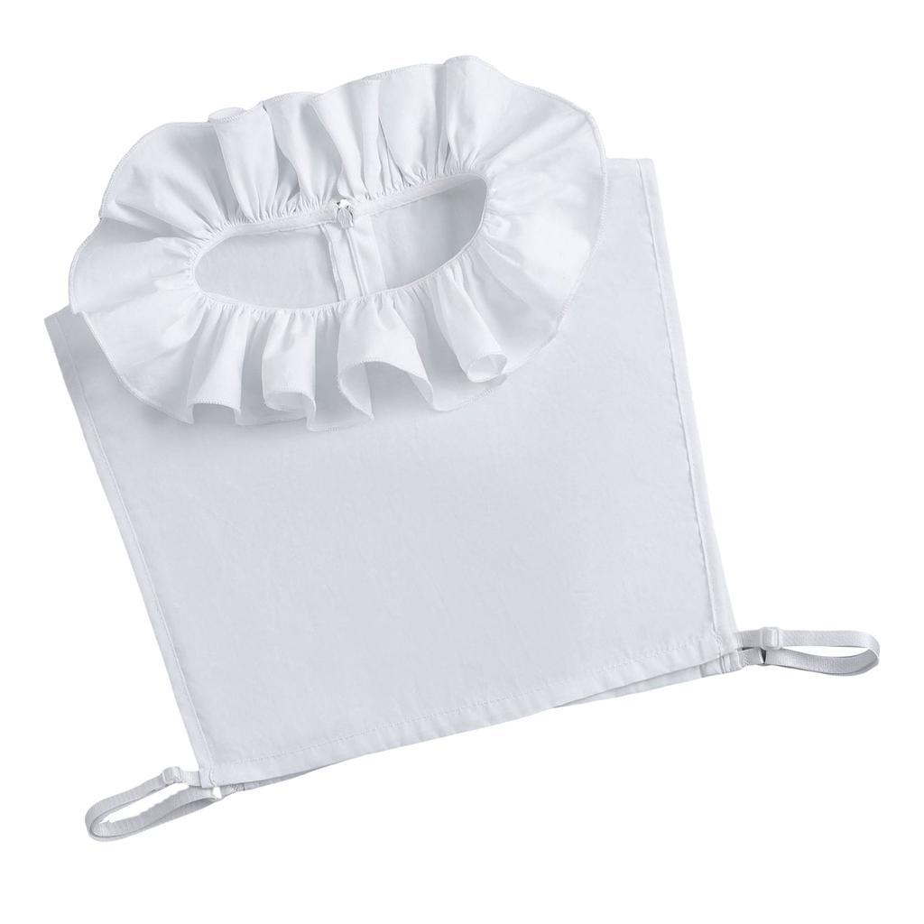 Elegant Detachable Ruffle Collar And Arm Sleeves Set For Formal Event Breathable Fabric Fashion Outfit Neck Accessory