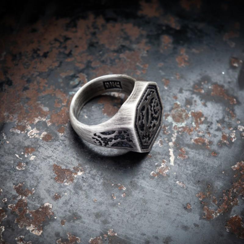 Adjustable Open Ring Men Women Vintage Gear Design Copper Plated Retro Stylish Statement Jewelry