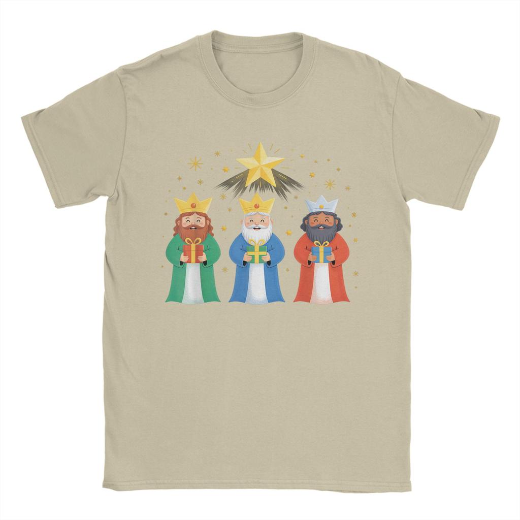 Vintage Three Kings Day Epiphany Celebration 2026 T-Shirts Men Cotton T Shirts Tres Reyes Magos Short Sleeve Tee Present merch