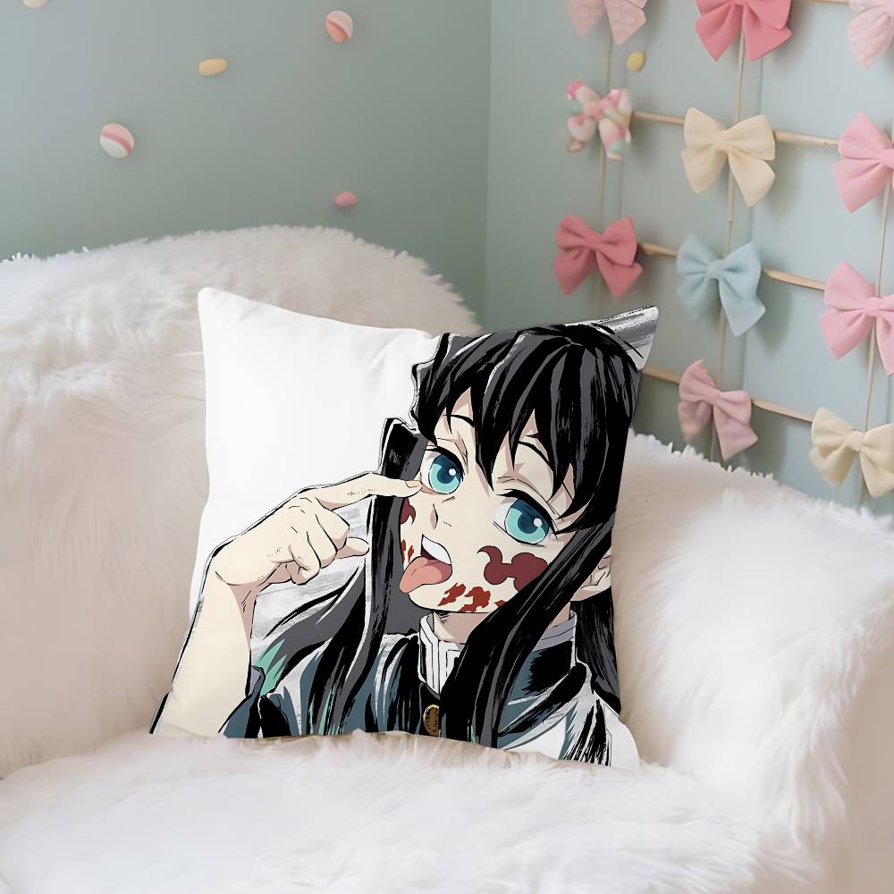 TTokitous MMuichirous Case Plush Fabric Soft Pillowcase Double Sided Print Cushion Cover Household Gifts