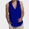 Men's Summer Sun Cotton Vest, New Solid Color Sleeveless Tank Top, Loose Casual Athletic Cami for Men