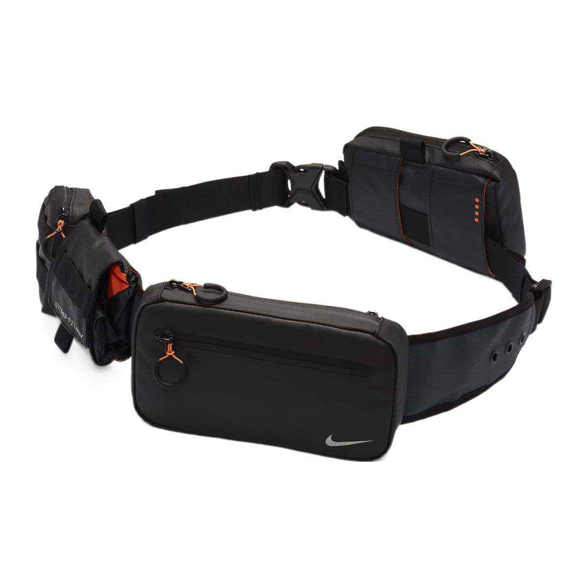 Nike Multifunctional Nylon Waist Bag Unisex Bags Black Orange DQ5336-010 Black/Full Orange