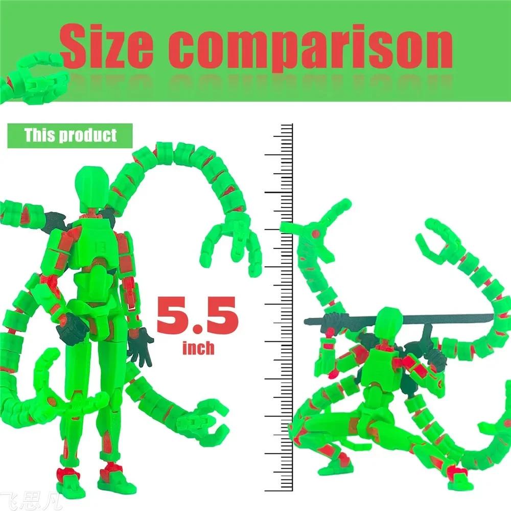 T13 Action Figure 3D Printed Multi-Jointed Movable Titan 13 Lucky Dummy Nova Robot Action Figure Desktop Assembly Completed Gift