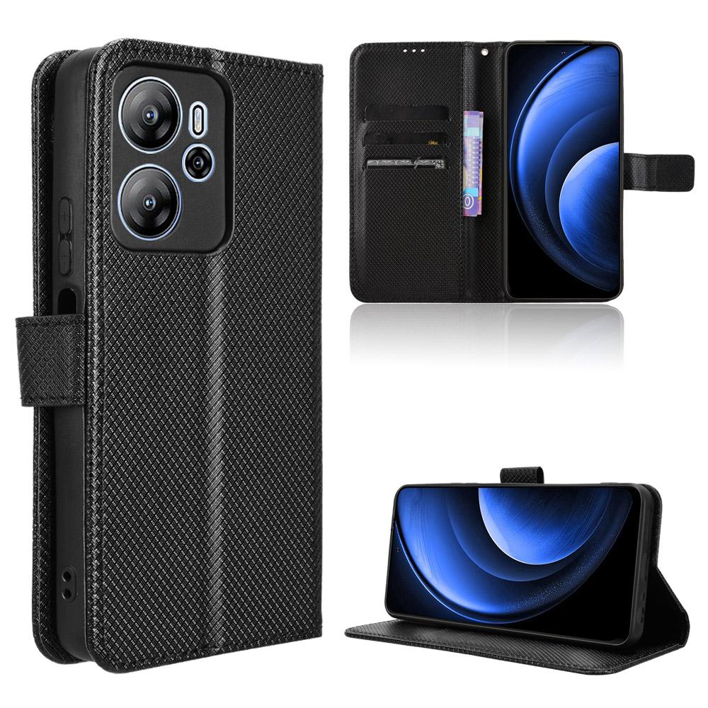 

Флип-чехол для Oscal Tiger 13 кожаный чехол [Flip Vintage Leather] кошелек ударопрочный прочный ретро-чехол для телефона for Oscal Tiger 13 чёрный