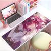 Gaming Mouse PadDesk MatAntislip BaseStitched EdgesPurple Hair Anime Girl Collage Print Keyboard Pad for Gamer Home Office