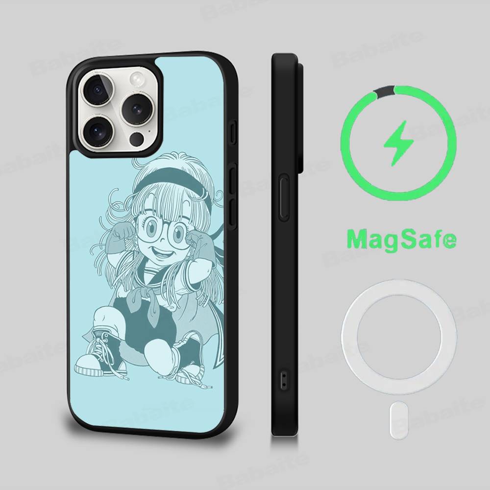 A-Arale-Dr-S-Slump Phone Case Magnetic Case For IPhone 16 14 13 12 11 15 Pro Max Plus For Magsafe Wireless Charge Cover