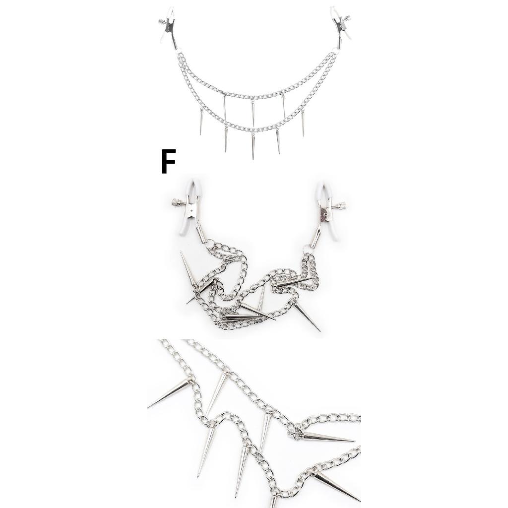 Sexy Flirt Nippelklemme Schamlippen Brustwarzenklemmen mit Kettenclips Stimulator SM Fetisch Sexspielzeug für Paare Sklavin Brust