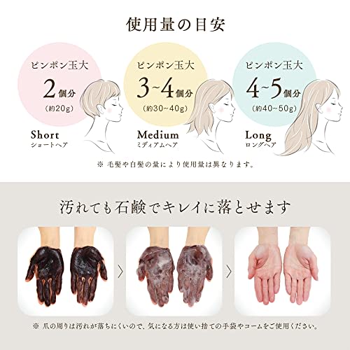 Eye Media Horse Oil Hair Color Treatment Dark Brown Made in Japan 180g Moisturizing ingredients Additive-free formula Contains frizz care ingredients