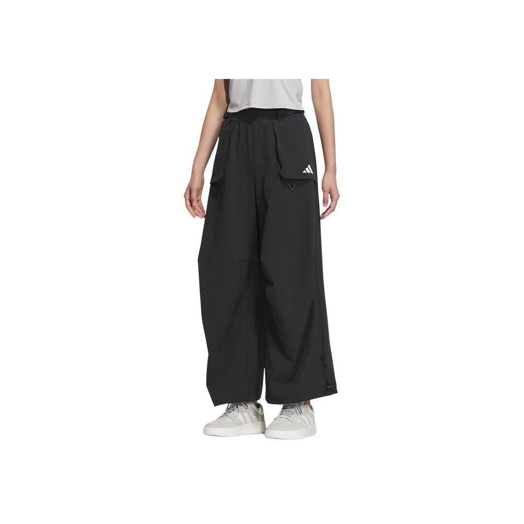 Adidas Comfortable Breathable Soft Skin-Friendly Casual Pants Women Bottoms Black JZ2171