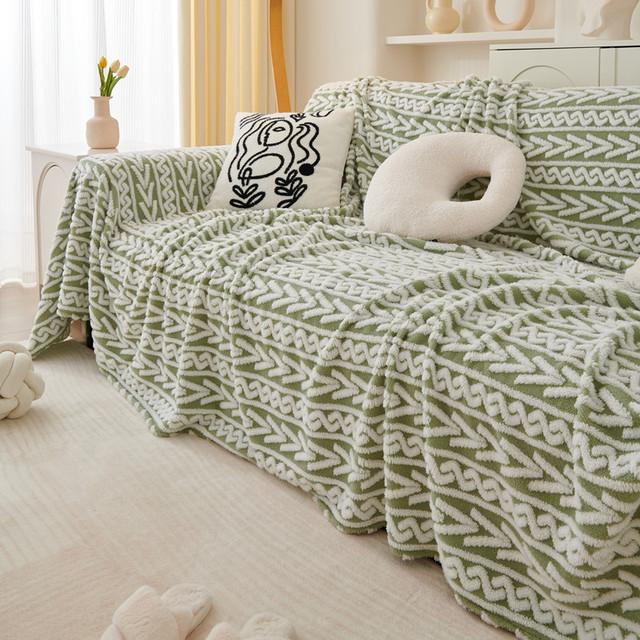 Moderne Jacquard Samt Sofa Überwurfdecke 5-Sitzer Fleece Warm Sofa Handtuch Decke Sessel Couch Überzug Für Kinder Haustiere Katzen