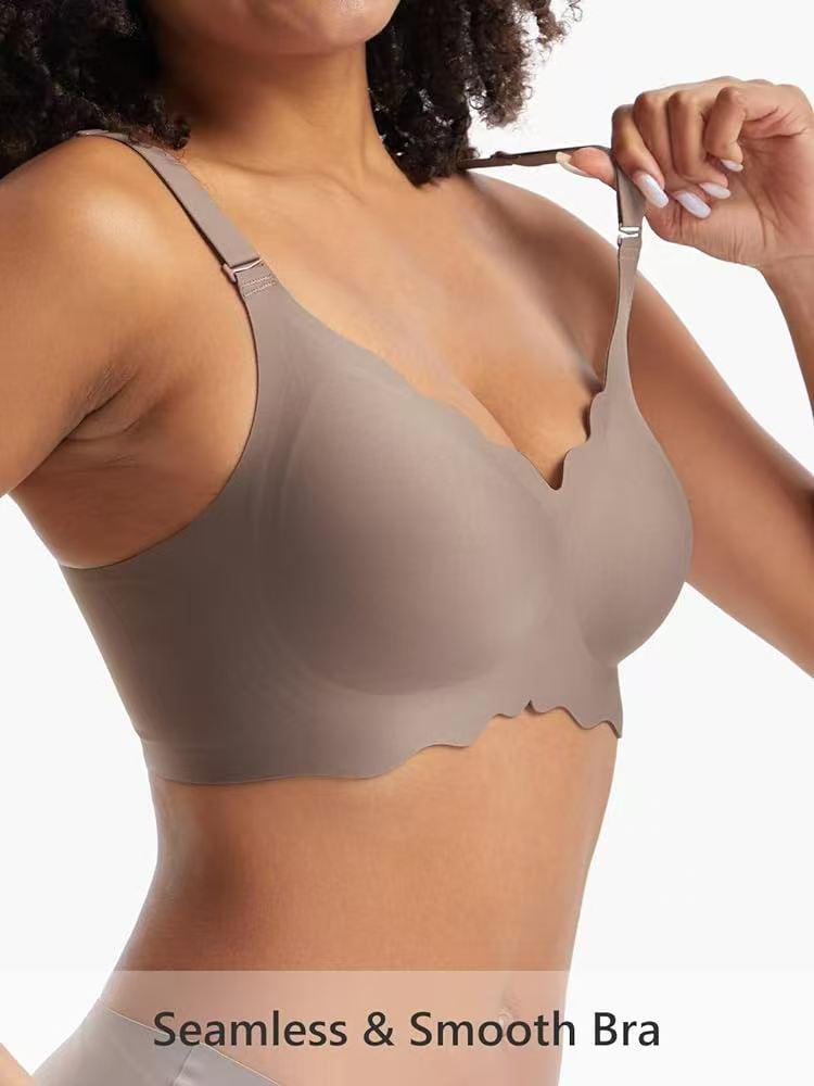 Seamless Wire-Free Bra in European & American Sizes - Women's English Label