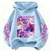 Hoodie for Boys and Girls Cartoon Hunter Rumi Mira Warm and Thick Fashionable Casual Top Printed Purple Sweatshirt