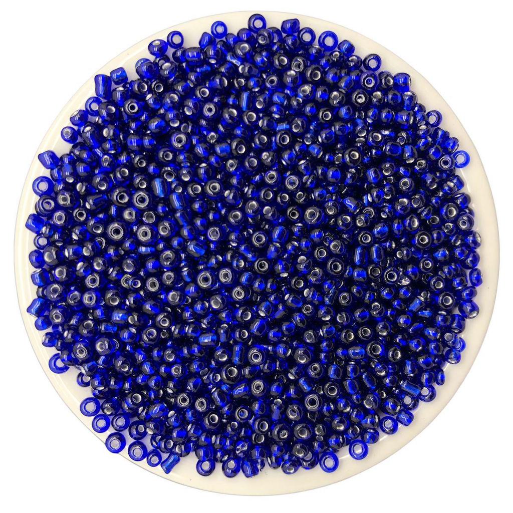 Solid Color 2/3/4mm Glass Seed Beads, Silver Lined, Dyed AB Cream, Round for Handmade Beading & Bracelets.