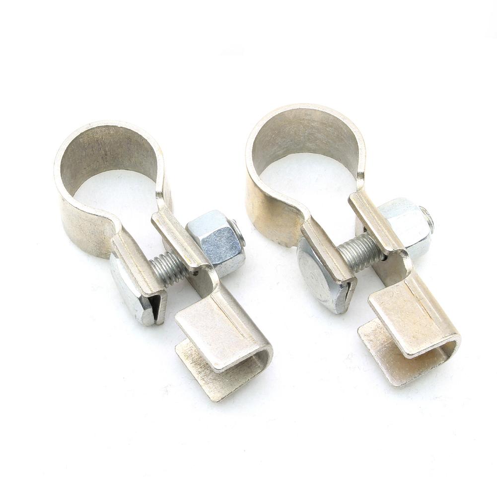 2pcs Auto Car Battery Terminals Wire Cable Clamp Car Buses Battery Cable Pure Copper Terminal Clamp Connector Negative Positive