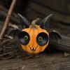 Cartoon Halloween Pumpkinfreak Statue Painted Bat Pumpkin Ornaments  Halloween