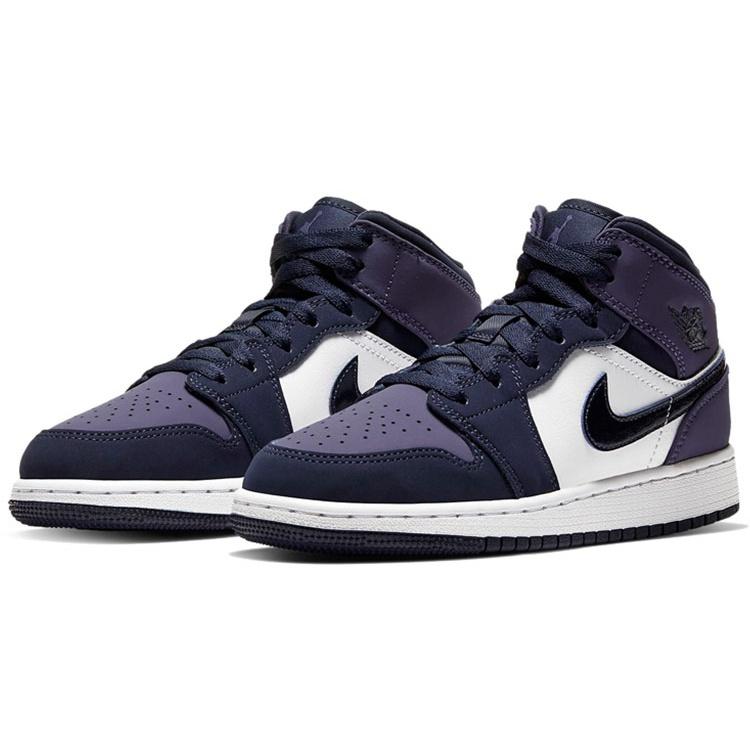 (GS) Air Jordan 1 Mid 'Sanded Purple' Kids' 554725-445