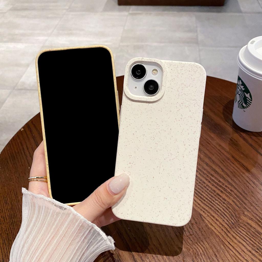 Wheat Shell Suitable for Apple 16PRO Solid Color Mobile Phone Case IPhone11/13 High-end Ins Anti-fall Tpu Protection Case