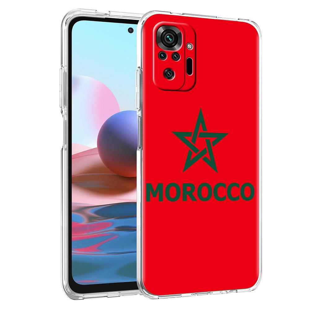 Phone Case For Xiaomi Redmi Note 15 14 5G 13 12 10 11 Pro Plus 4G 14C 13C 12C Soft TPU Cover Morocco Flag Soccer
