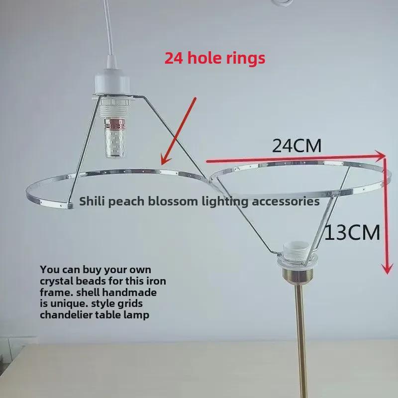 Handgeknüpfte Seilkunst DIY Lampenschirmrahmen: Runde & Eckige Eisenbeschläge für Tischlampen