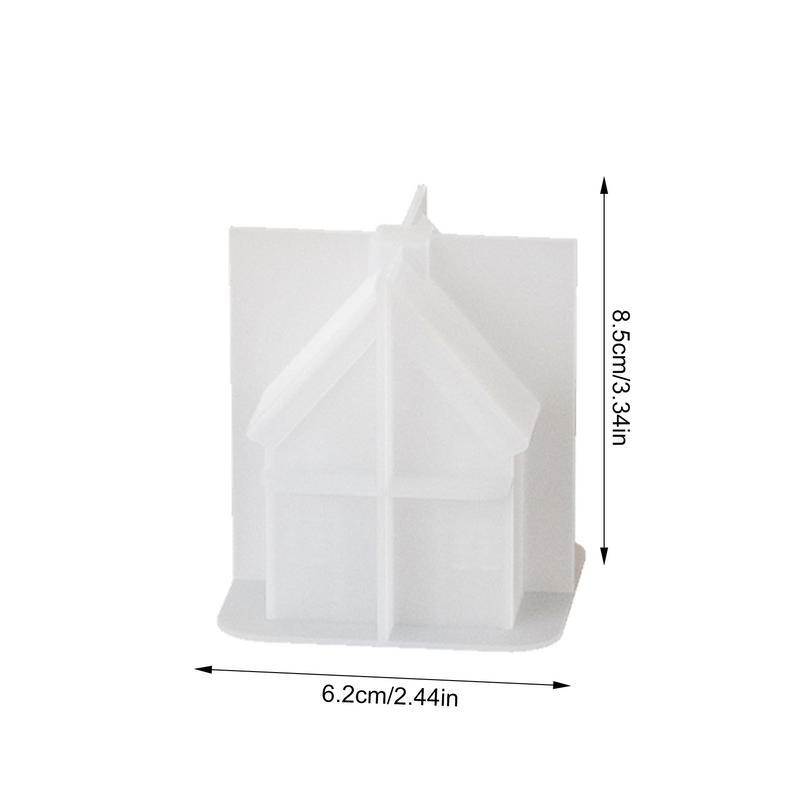 Christmas Silicone House Molds 3D House Shape Candle Mould Christmas Silicone Molds Reusable Resin Molds Non-Stick Plaster Soap
