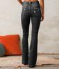 Cross-Border Women's Retro Ripped Jeans, 2025 Spring Micro-Flare Washed Street Style