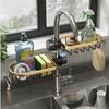 Faucet Dish Drainer for Sink Set Luxury Kitchen Items Organizer Bathroom New Black Gold Stainless Steel Rack Storage Rack