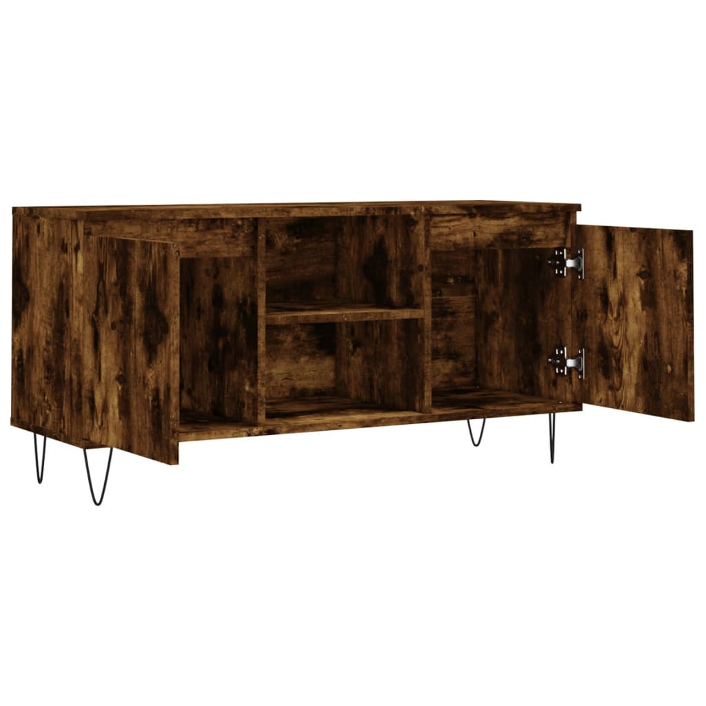 vidaXL TV-Schrank Räuchereiche 104x35x50 cm Holzwerkstoff