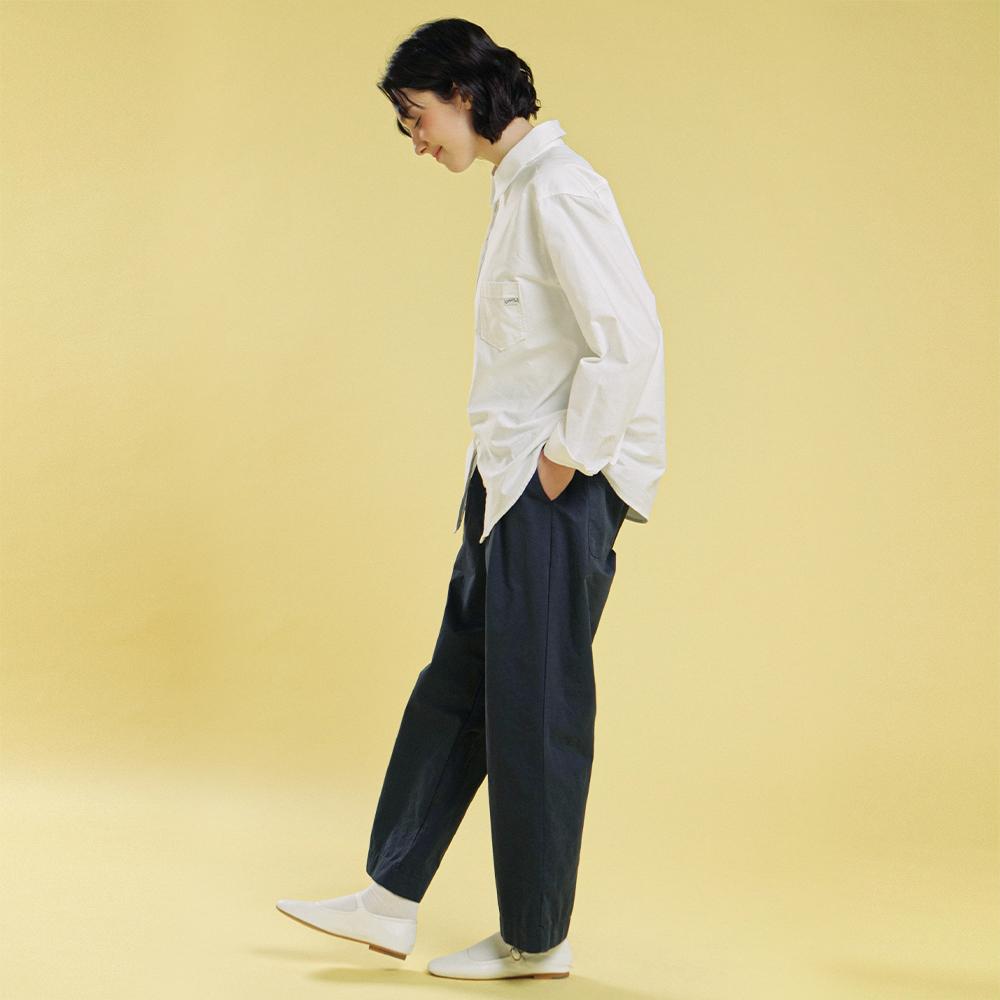 CHIQUITA Chino Wide Pants (Cotton) Navy 241501Snv