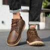 Men Boots Winter High Top Leather Shoes Fashion  Shoes Fashion Ankle Boots Business Casual Outdoor Shoes Male Sneakers New