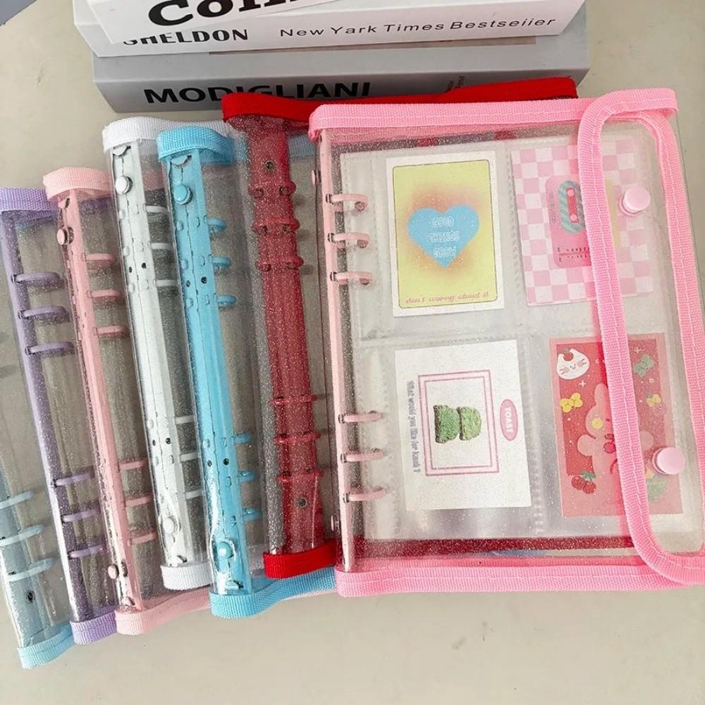 Copertina Raccoglitore A5 in PP Ins Raccoglitore a Fogli Mobili Album DIY Libro Doppia Fibbia Piccolo Libretto Carte Organizzatore Kpop Supporto