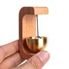 Solid Wooden Round Doorbell with Magnetic Brass Wind Chimes Wireless Jingle Bell Entrance Bell Pendant for Home Decoration