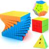 Stickerloser Speed Zauberwürfel 2‑7 Ordnung, Verstellbare Feder Antihaft Mattiertes Puzzle Würfel für Wettbewerb Kinder Lernspielzeug