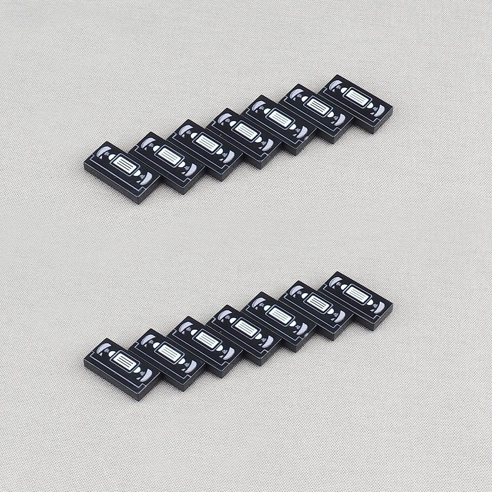 MOC 10PCS 3069 Printed Video VHS Panel Pattern Building Blocks 3069pb System Machine Instrument Board Bricks Particle Toy Gifts