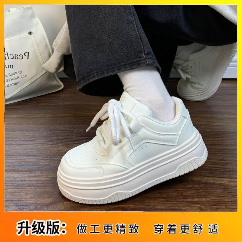 2025 spring new little white shoes women's original design platform casual board shoes versatile chic sports women's shoes