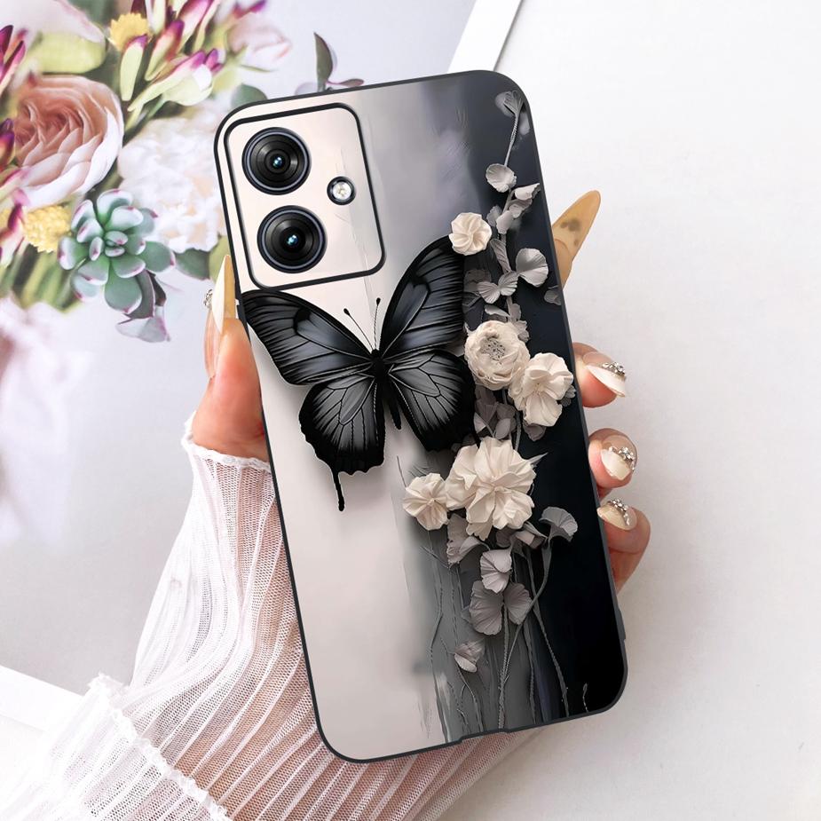 For Motorola Moto G54 G84 Case Luxury Butterfly New Painted Cover Soft TPU Phone Case For Motorola G84 G 54 MotoG84 MotoG54 Bags