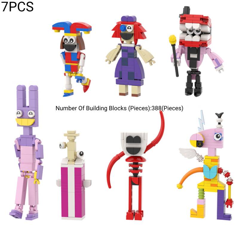 

Набор из 7 шт. Удивительный цифровой цирк, фигурки-модели из строительных блоков, детская развивающая игрушка