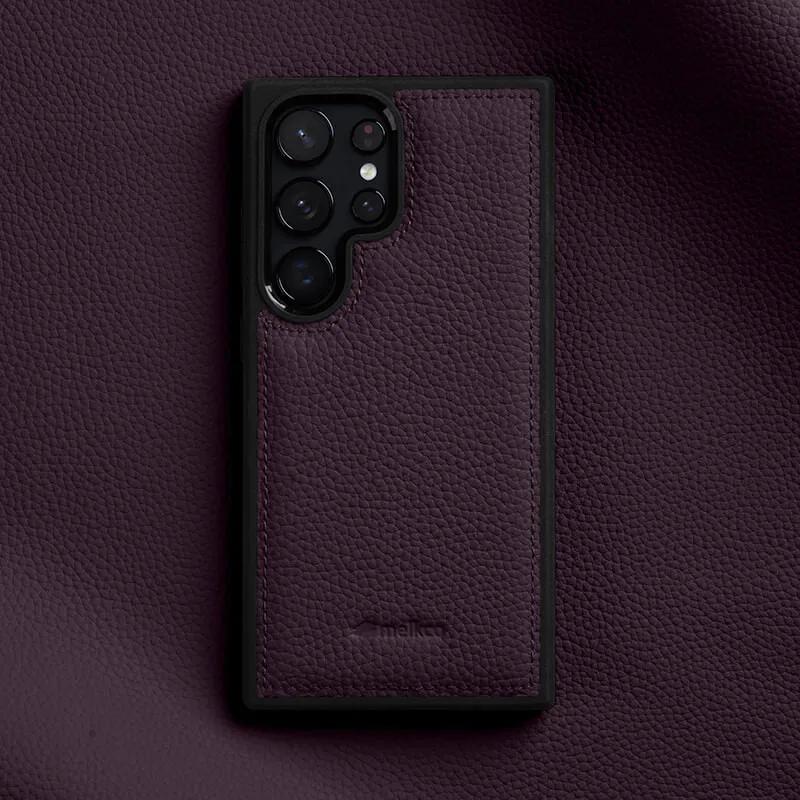Melkco 100% Echtes Leder Case für Samsung Galaxy S23 S24 S25 Ultra Plus Premium Luxus Hülle Rindsleder Business Handyhüllen