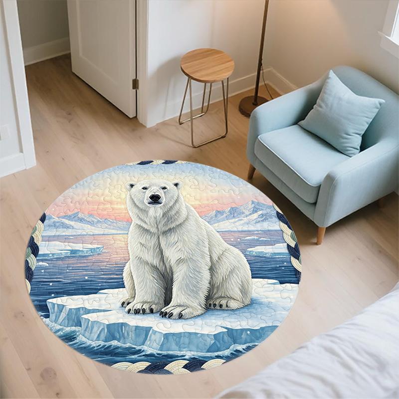 Textile Fabric Animals,Round Area Rug,Carpet Rug for Living Room Bedroom Sofa Playroom Decor,Non-slip Floor Mat
