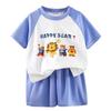 Children's Summer Casual Set: Short Sleeve Loose Outfit for Boys