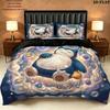 Pokmon Pattern Bedding Quilt Set Quilt Cover Pillowcase Home Birthday Gift(1 * duvet cover + 2 * pillowcase, without core)