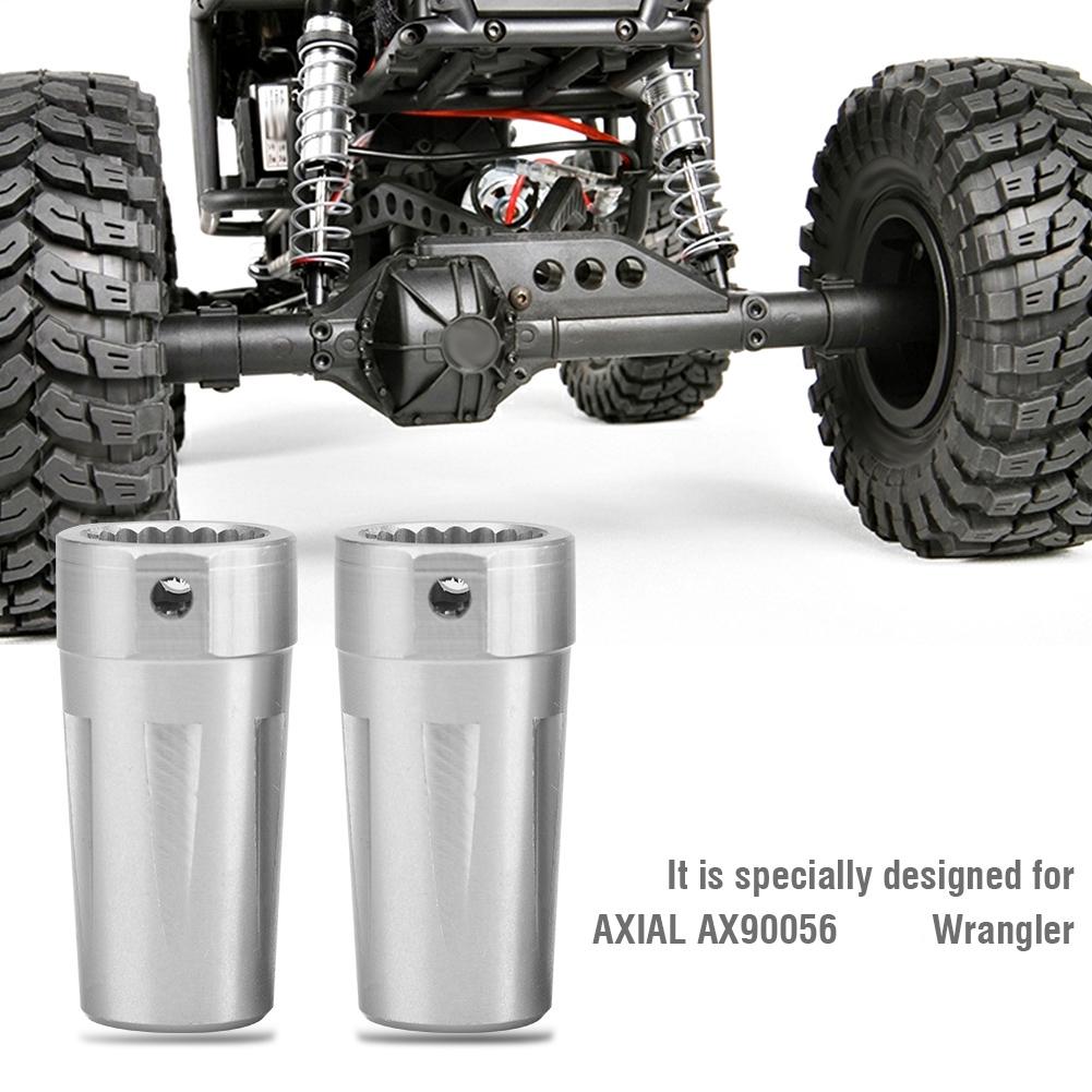 Aluminum Alloy Rear Straight Axle Adapter for AXIAL AX90056 Jeep Wrangler RC Car Part (Silver)