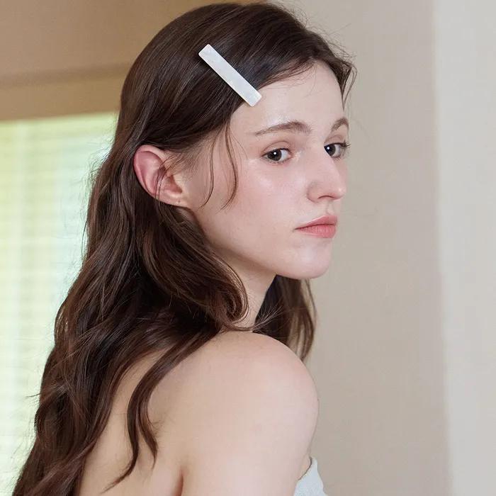Acrylic Logo Hairpin (White)