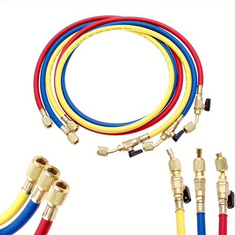 R134A Air Conditioner Refrigerant Charging Hose with Ball Valves for R410A R12 R22 R502 R404 Refrigerant Charging Hoses Tools