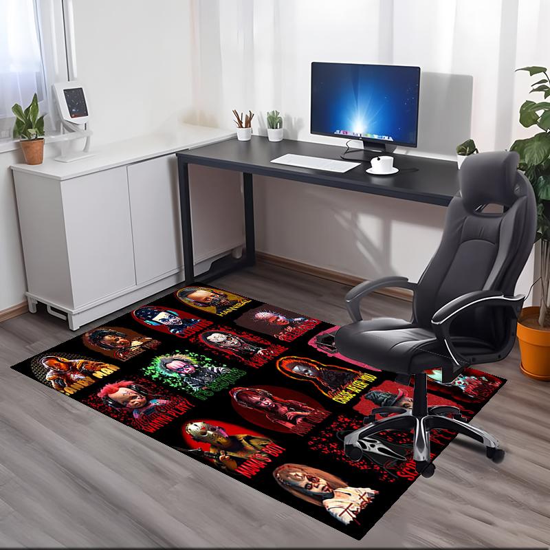 Halloween Horror Printed Carpet, for Office Chair Living Room Bedroom Kitchen Room Decor Gifts.