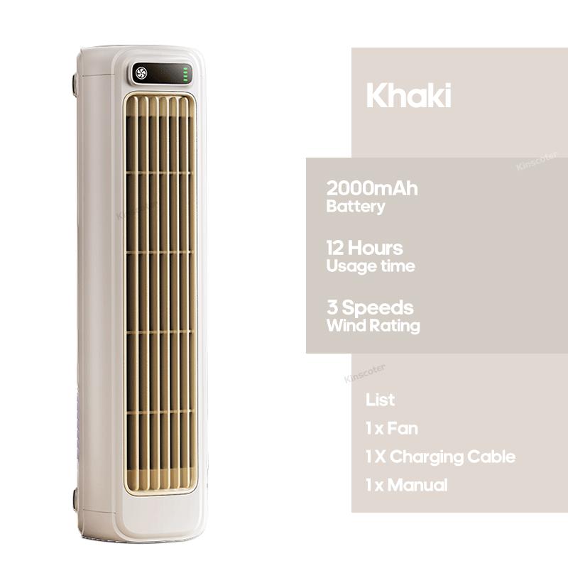 

Новейший настенный вентилятор для кондиционирования воздуха, бесшумный бытовой аккумуляторный башенный вентилятор, вертикальный настольный воздухоохладитель для спальни, гостиной хаки