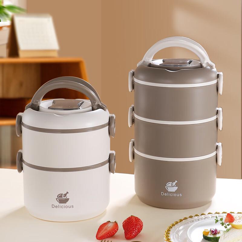 Zhishi 304 Stainless Steel 4-Layer Round Lunch Box