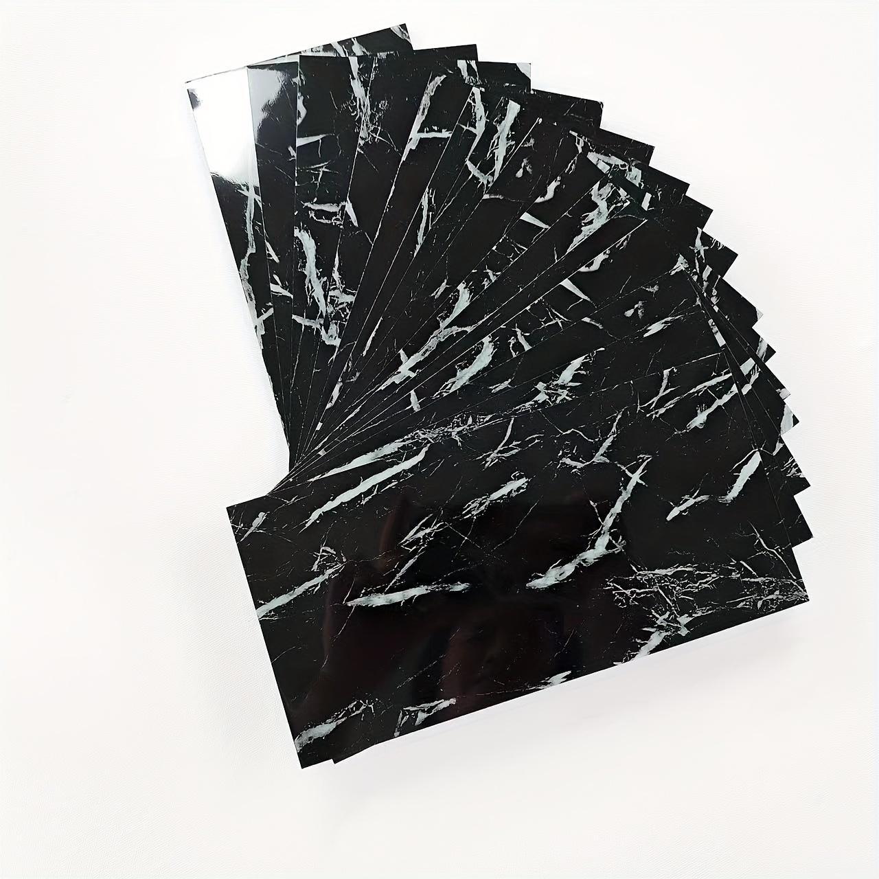 

16pcs 10x20cm self-adhesive 3D wall tiles, waterproof marble PVC bathroom kitchen wallpaper, living room decoration stickers 16pcs