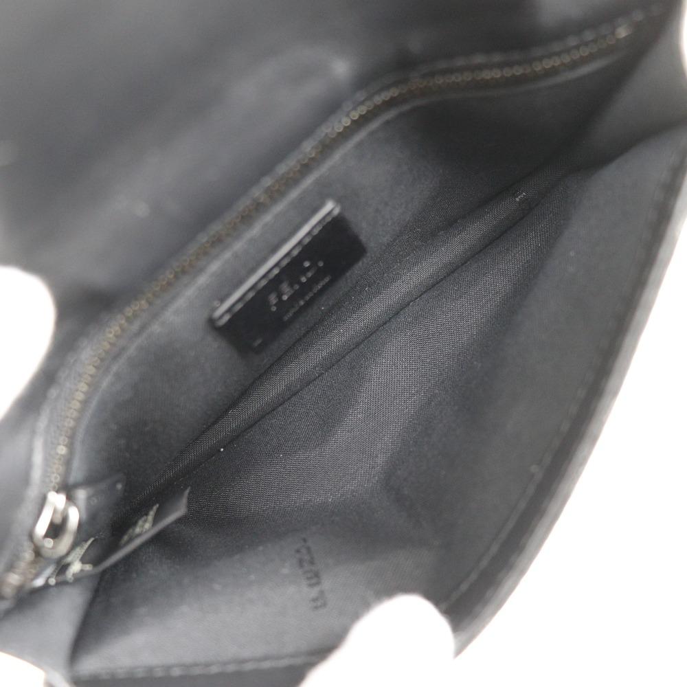 FENDI Marsupio Baguette Shoulder Bag 7M0295 3WAY clutch black Nylon canvas/leather mens Used