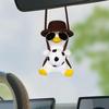 Gypsum Cool White Swing Duck with Sunglasses Automoblie Decor Car Rearview Mirror Ornaments Creative Duck Auto Decoration